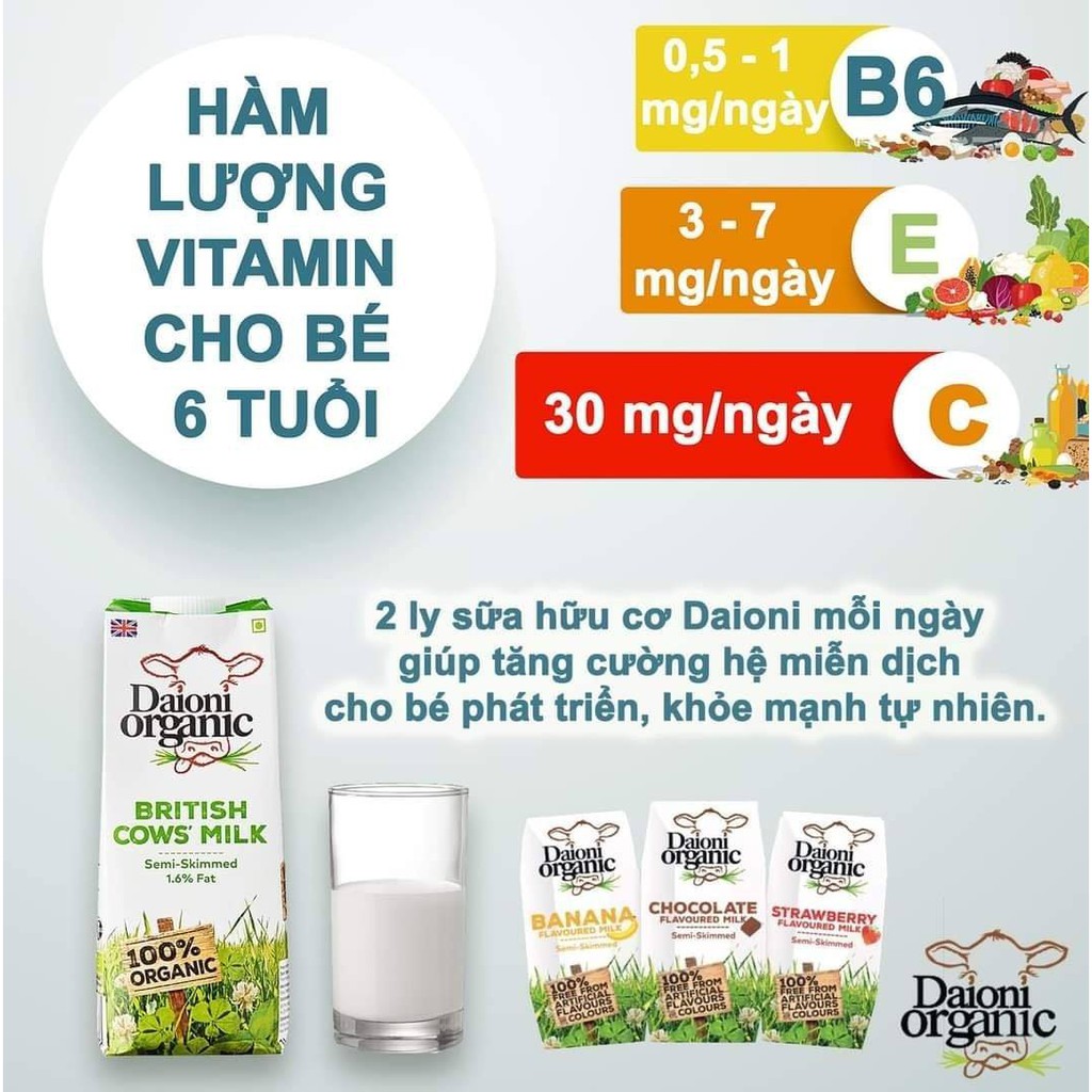 Sữa Hữu Cơ Daioni Organic Hộp 200ml. hsd tháng 11/21