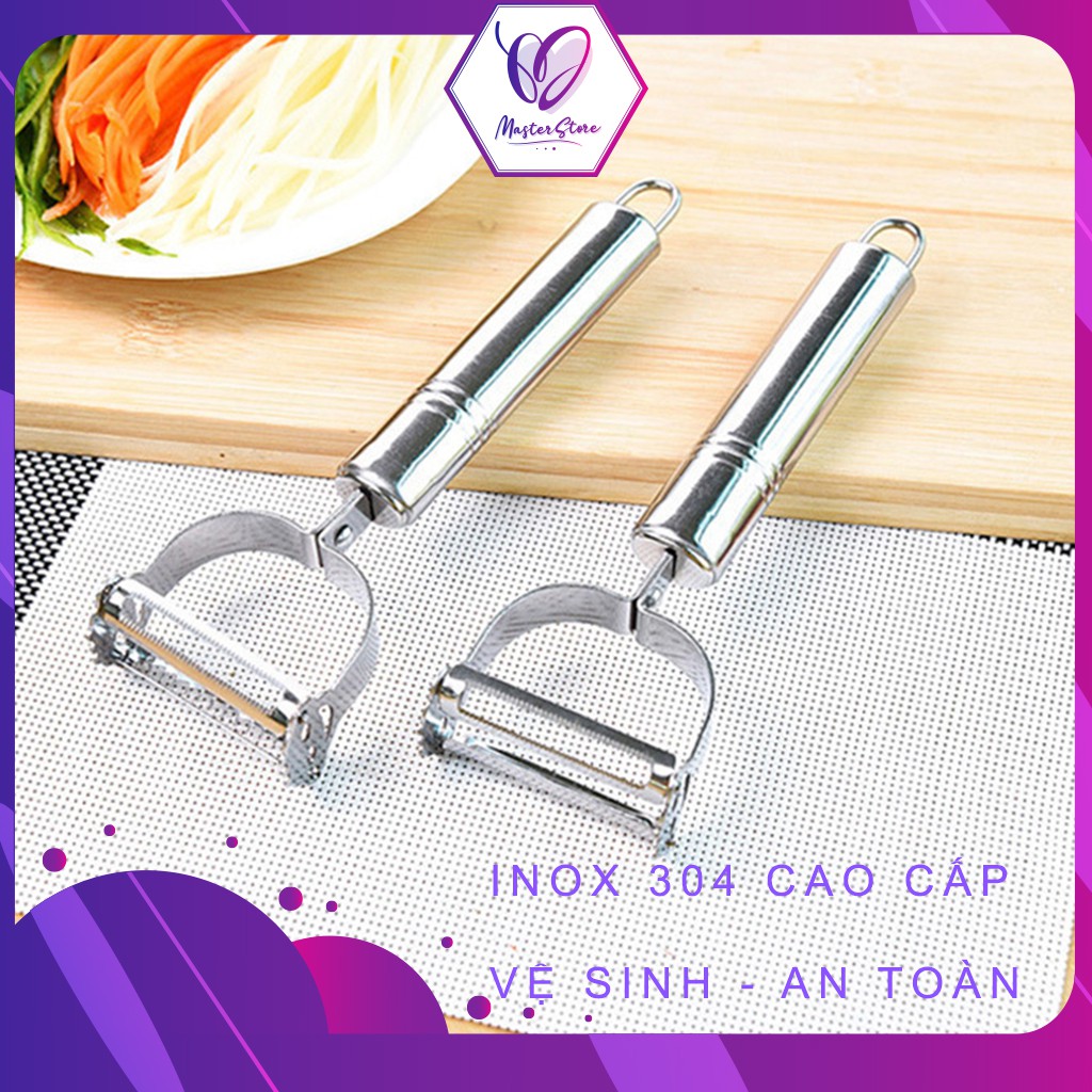 Nạo rau củ quả Inox cao cấp đa năng 2 in 1 (Nạo vỏ và bào sợi)