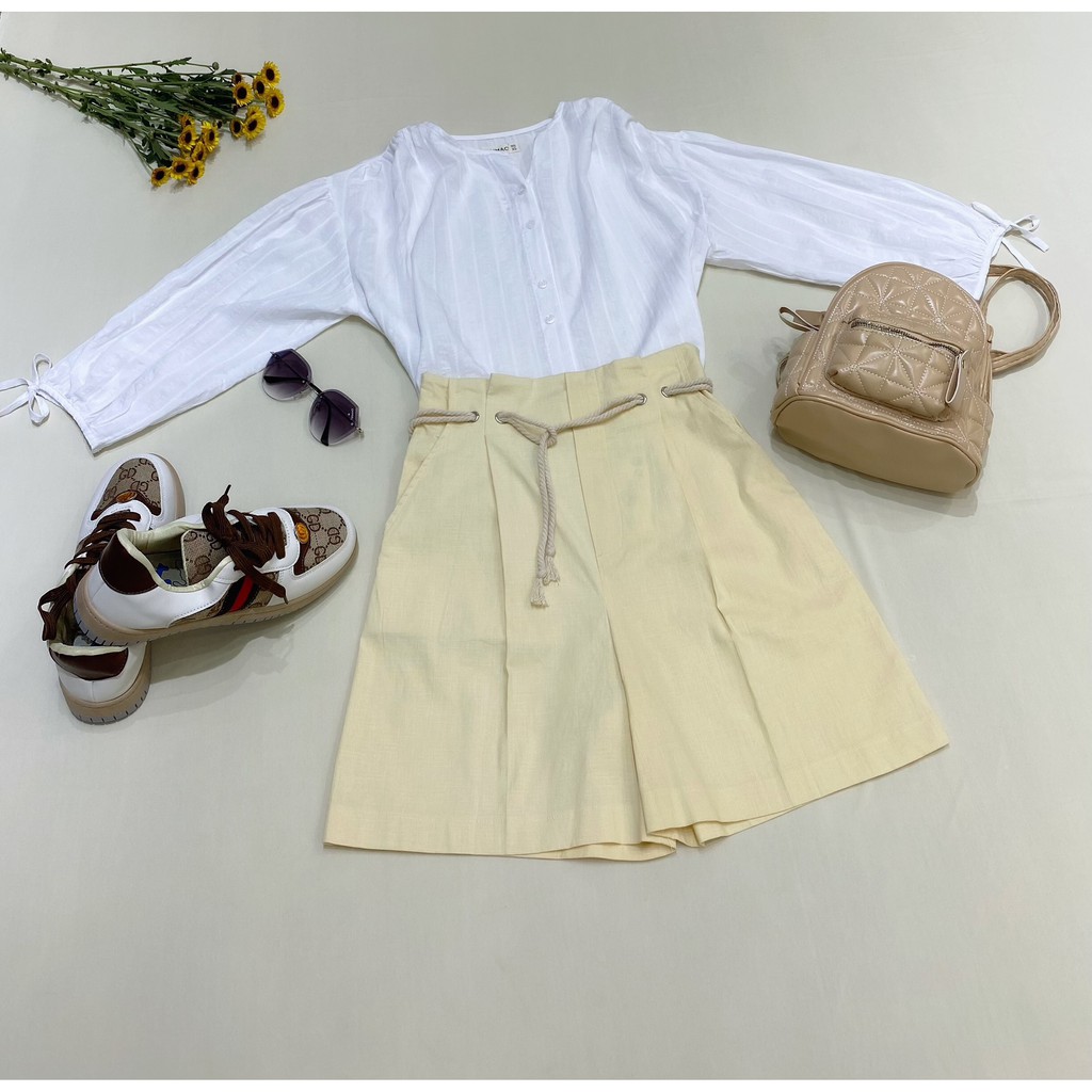 Quần short nữ phối dây GUMAC QB662 | BigBuy360 - bigbuy360.vn