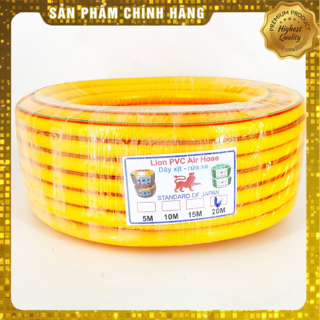 DÂY RỬA XE ÁP LỰC LION DÀI 20 MÉT- DÀY 5 LỚP CAO CẤP