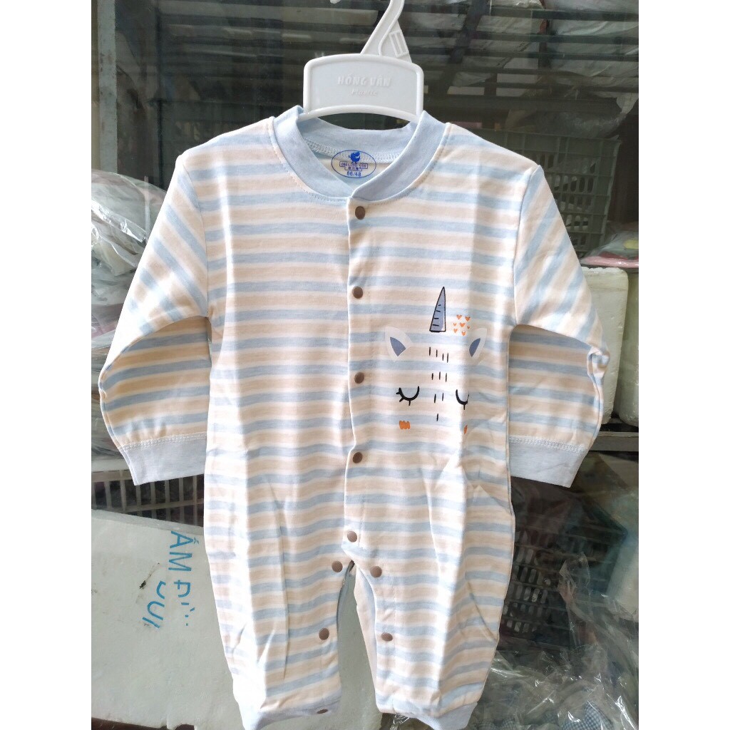 Body cotton nỉ cho bé, quần áo thu đông cho bé sơ sinh