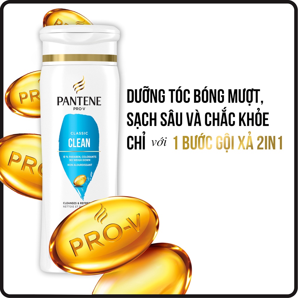 Dầu Gội & Xả 2in1 Pantene Mỹ nhiều mùi hương 375ml/355ml