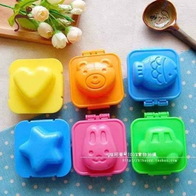 Set 6 khuôn Bento ép cơm, đậu hũ, thạch