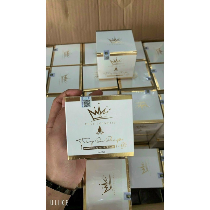 Kem Face Trắng da Pháp - TẶNG kèm Serum Linh Chi - Combo Trắng da Pháp 30gr Chính hãng