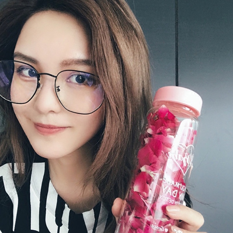 Mắt kính kim loại gọng vuông chống ánh sáng xanh phong cách Hàn Quốc thời trang cho nữ