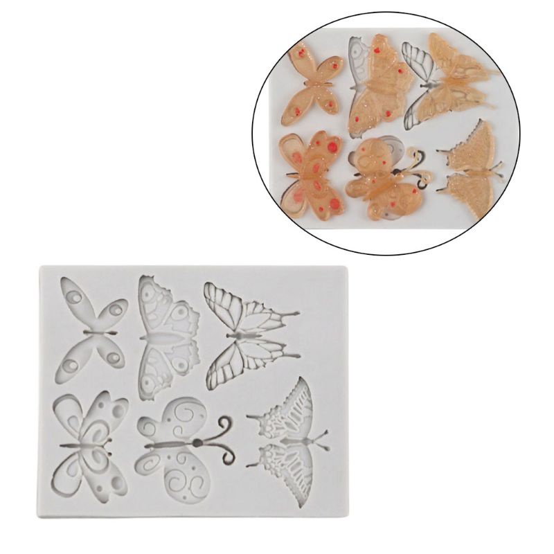 Khuôn silicone để làm bánh hình bướm cỡ nhỏ