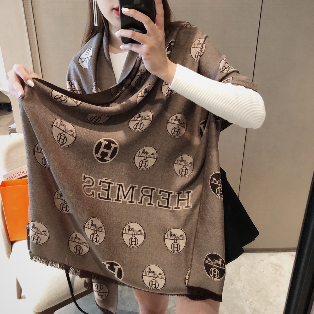 Khăn Choàng Cotton Dài Màu Trơn Thời Trang Cho Nữ