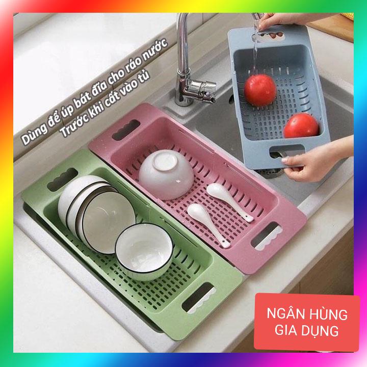 Khay Gác Bồn Rửa Bát Đựng Rau Củ Quả, Chén Đĩa Ráo Nước Đa Năng, Tùy Chỉnh Kích Thước