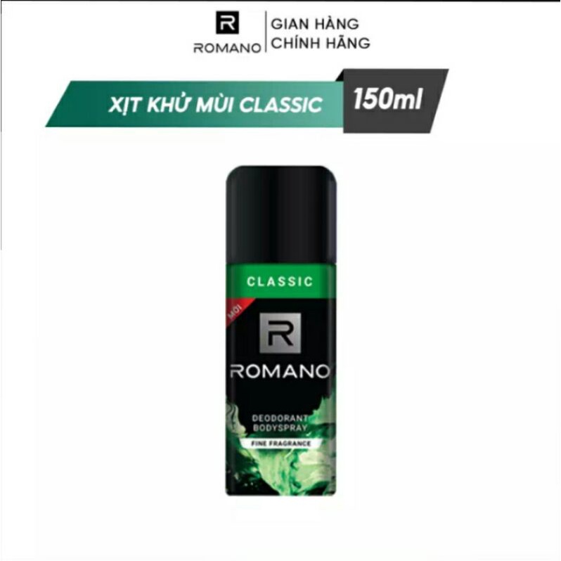 XỊT NGĂN MÙI TOÀN THÂN ROMANO CLASSIC 150ML