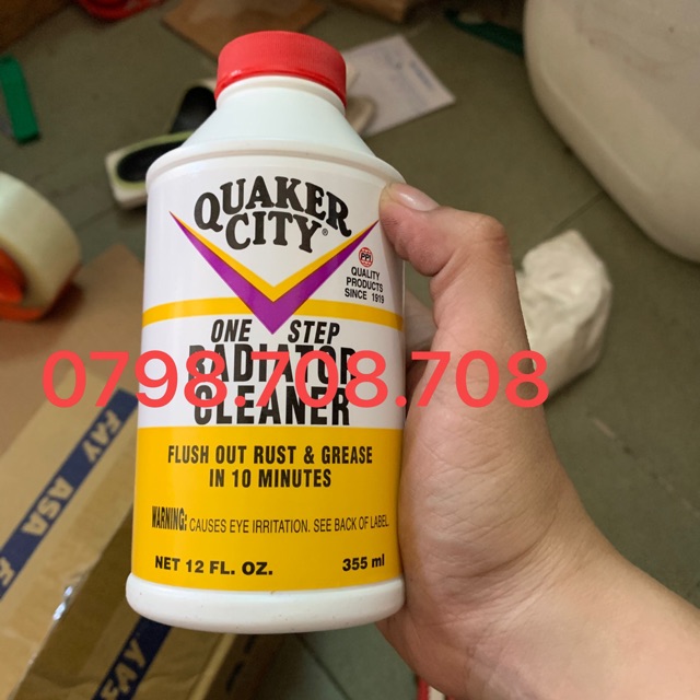 Dung Dịch Súc Két Nước QUAKER CITY RADIATOR CLEANER USA 355ml