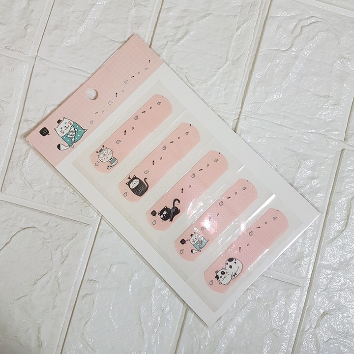 HCM - Set 5 miếng băng keo cá nhân hoạt hình Mèo Heo Xương rồng cute
