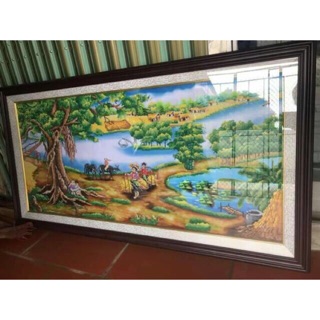 Tranh đính đá thành phẩm phong cảnh 2mx90cm