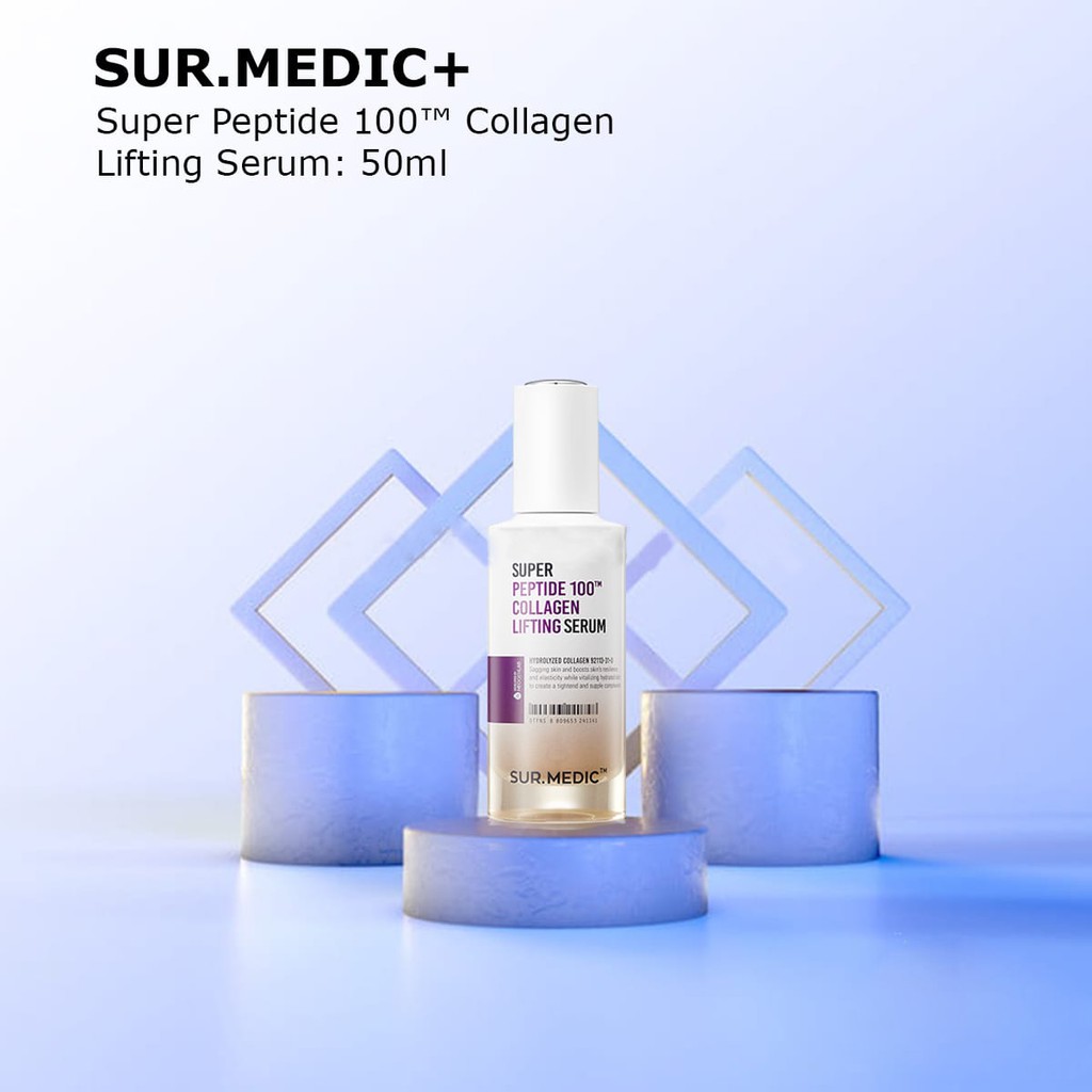 Tinh chất phục hồi, trẻ hóa da Sur.Medic Super Peptide 100™ Collagen Lifting Serum