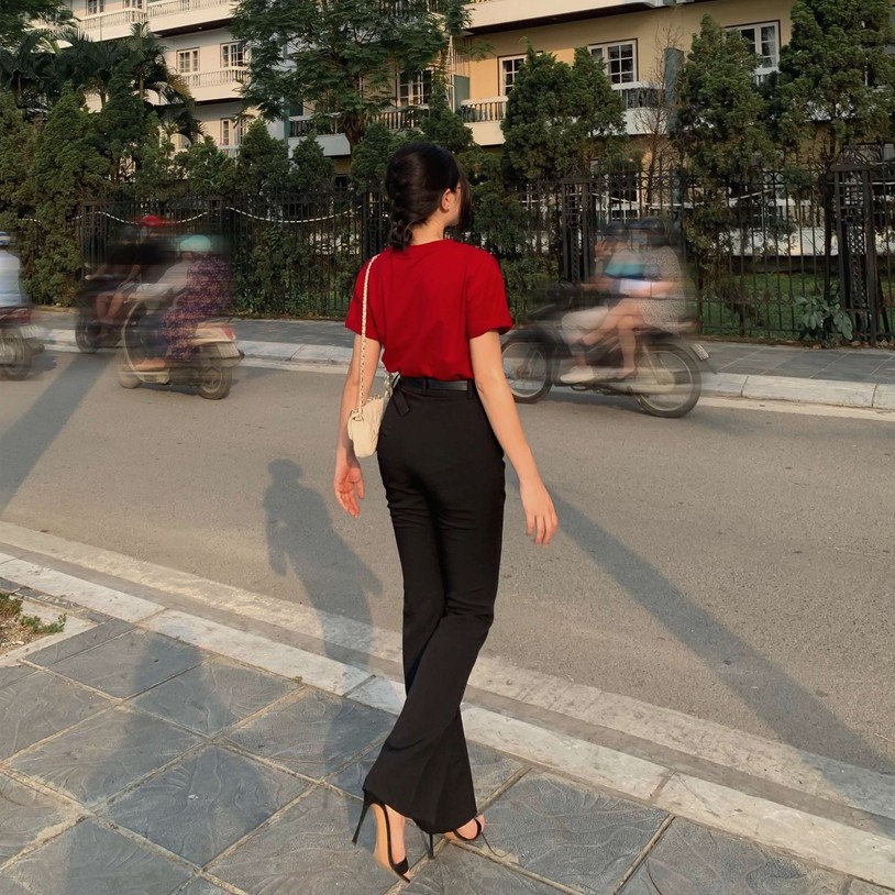 Quần tây nữ dài lưng cao ống loe nhẹ, xẻ gấu, đứng form, dáng ôm nhiều màu Hàn Quốc công sở, thiết kế T-Ju (quần Bestie) | BigBuy360 - bigbuy360.vn