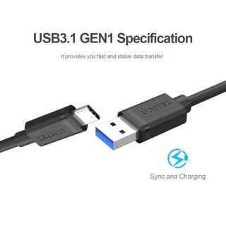 UNITEK Y- C474BK – Cáp Chuyển USB TYPE C Sang USB 3.0 Dài 1M Cao Cấp