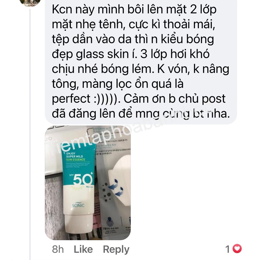 Kem Chống Nắng Dưỡng Ẩm Scinic Enjoy Super Mild Sun Essence 50ml