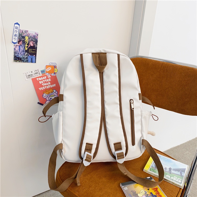 Balo đi học Prettyzys sức chứa lớn 15.6 inch phong cách Hàn Quốc 2022 cho nữ tuổi teen