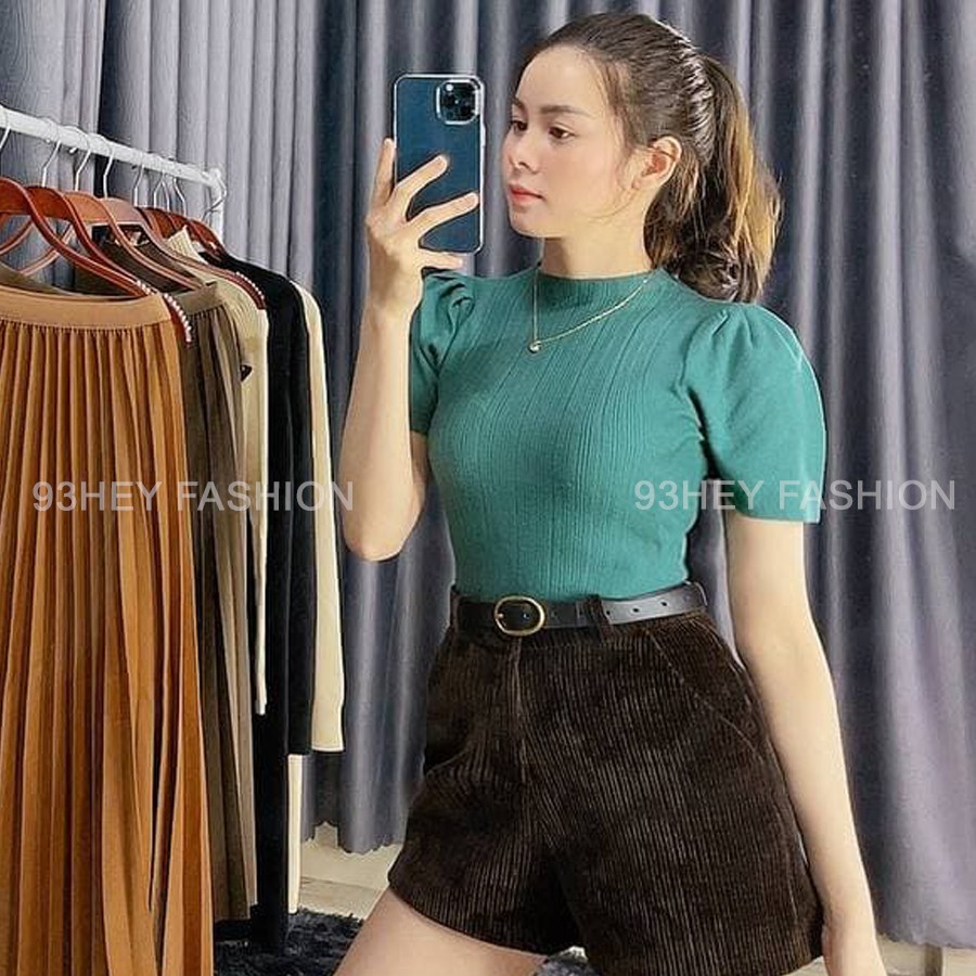 Áo Len Nữ Tay Lỡ Bồng Gân Tăm Cổ Lọ Hàng Quảng Châu 93HEY AL08 | BigBuy360 - bigbuy360.vn