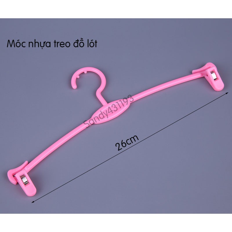 Móc Nhựa Kẹp Đồ Lót 26cm (10 móc)