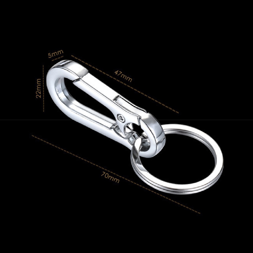 op Men Stainless Steel Gourd Buckle Keychain Waist Belt Clip Anti-lost Buckle Hang my