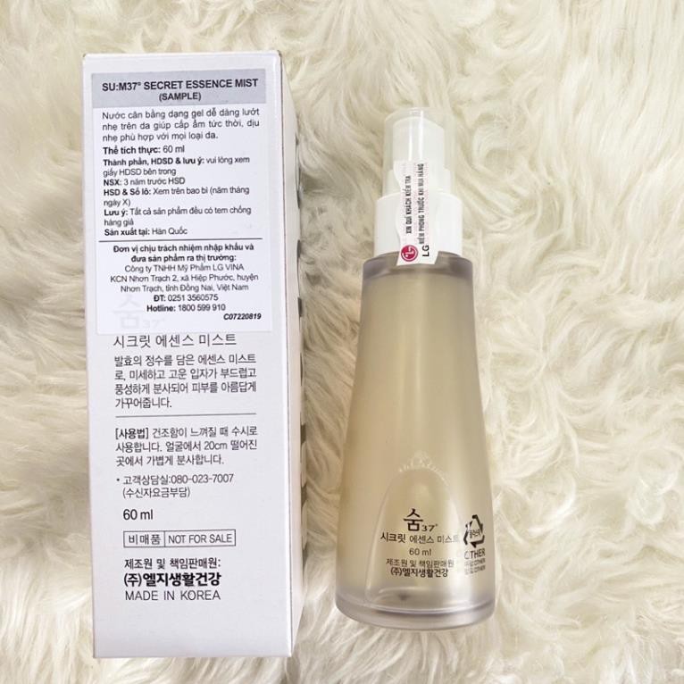 Xịt khoáng tinh chất nước thần Su:m37 Essence Mist 60ml