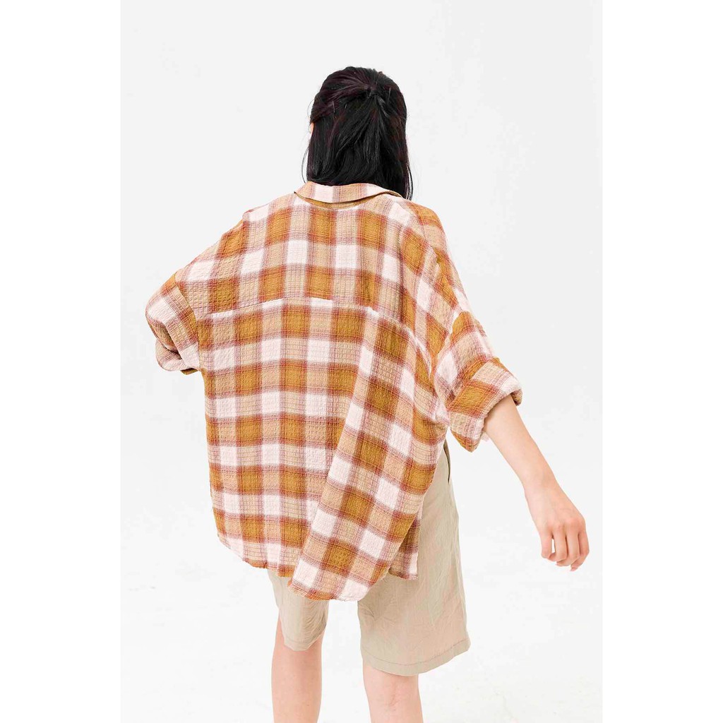 Áo sơ mi nữ cổ đức vai chờm LEH H61H21Q001