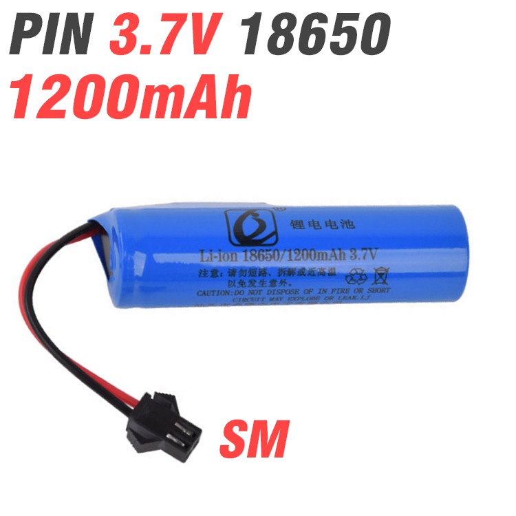 Pin sạc 3.7v 18650 1200mah cho xe mô hình điều khiển