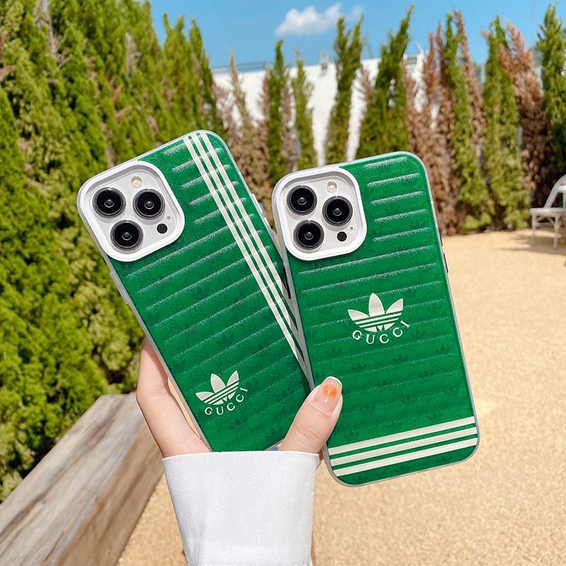 Ốp Điện Thoại Adidas X GUCCI Họa Tiết Kẻ Sọc Sang Trọng Cho iphone 13 Pro Max i13 13pro 11ProMax i11 X XR Xs Max 12Pro 12 Pro Max