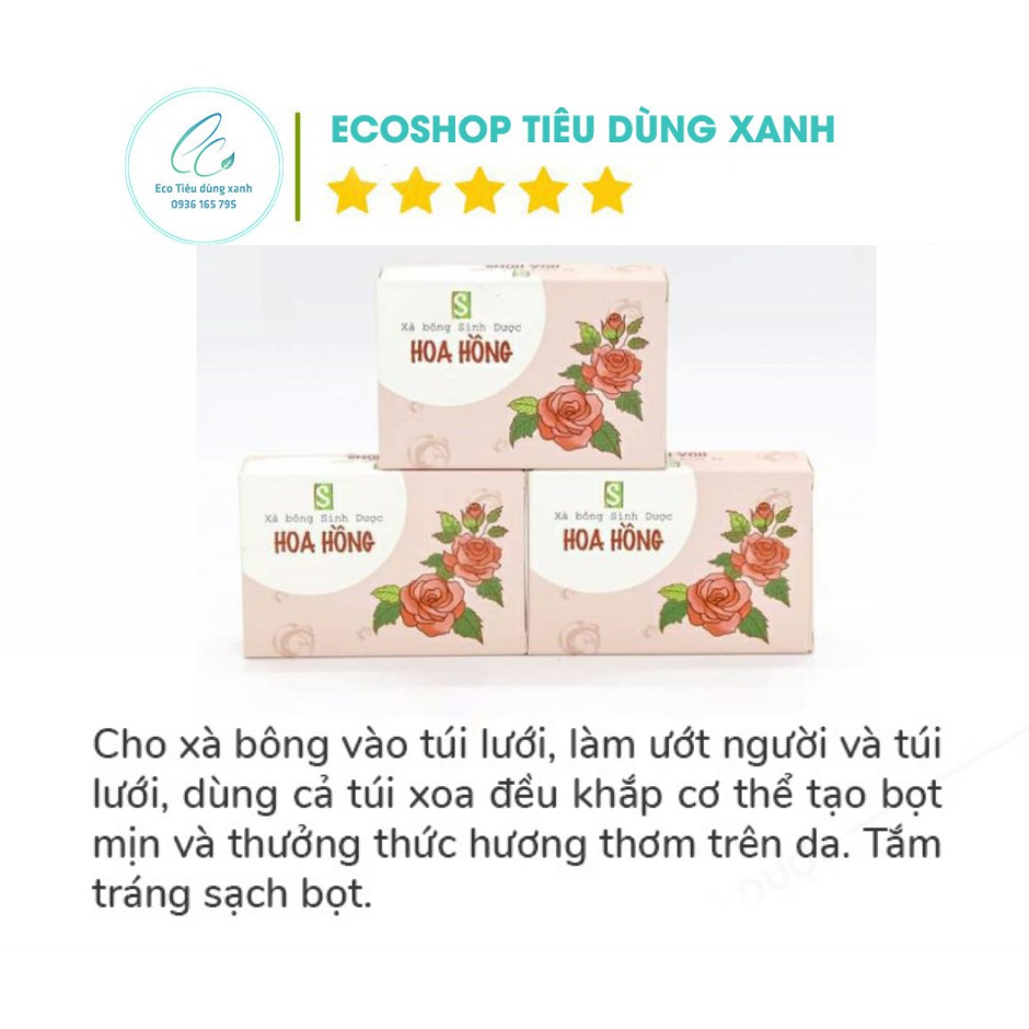 Xà bông Sinh Dược hoa hồng 100g