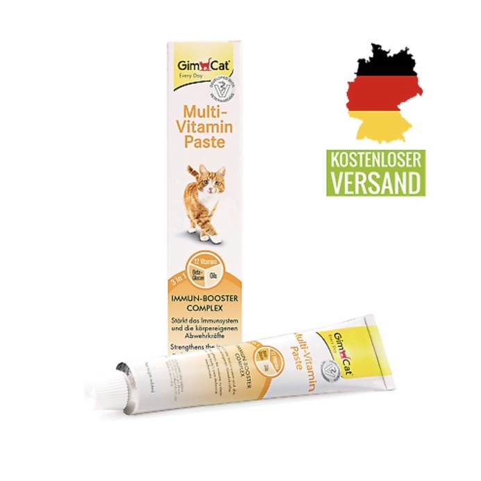 Gimcat Multi-Vitamin Paste - Gel hỗ trợ tăng cường hệ miễn dịch cho mèo