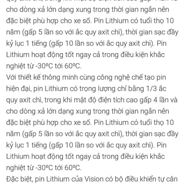 Bình  lithium vs7at thông minh bảo hành 2 năm  toàn quốc hotline 1800585889