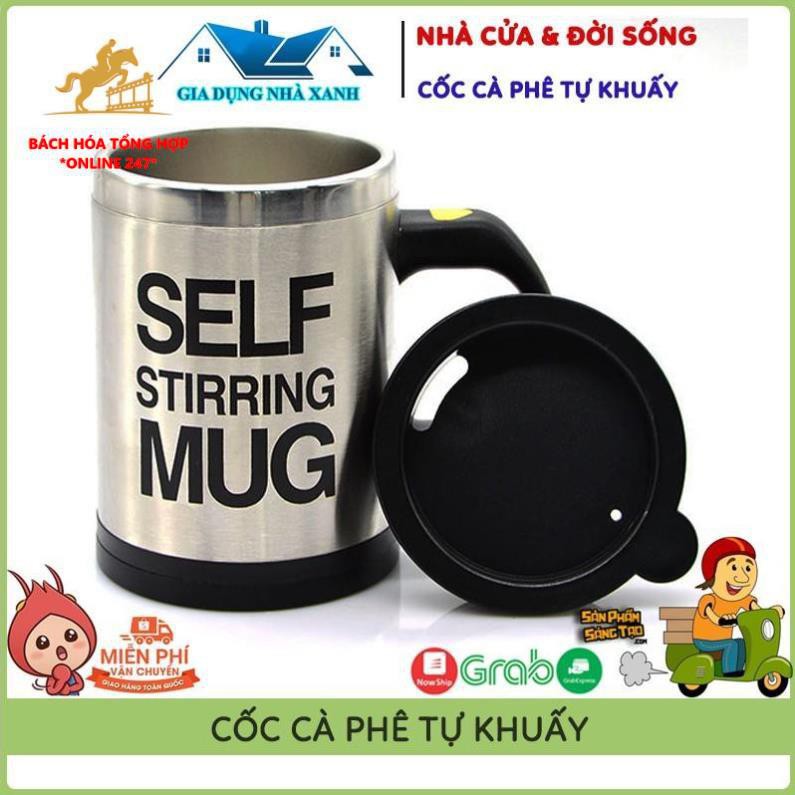 Cốc Pha Cafe, Cốc Cafe Tự Khuấy Thông Minh Self Stirring Mug Dùng Pin Tiểu Tiện Dụng