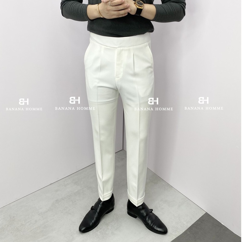 Quần Âu Nam Sidetab BANANA HOMME Cao Cấp, Cạp Cao, Phong Cách Ý 2021 | BigBuy360 - bigbuy360.vn