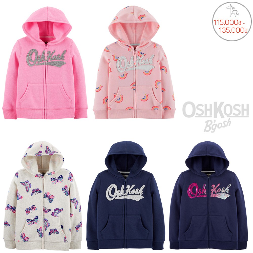 . Áo khoác Oshkosh bé gái _ 135k (size nhỏ 115k). Hàng XK, made in vietnam chuẩn xịn