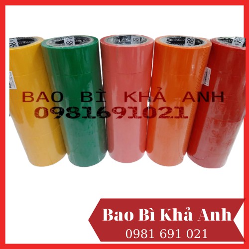 BĂNG KEO MÀU VÀNG 🚚 FREE SHIP 🚚 đóng gói ,dán thùng SIÊU DÍNH 5F ( MÀU VÀNG)  - Cây 6 cuộn 5F - Bao Bì Khả Anh