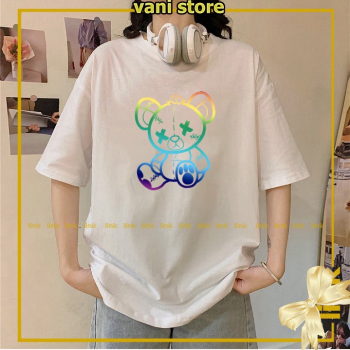 [Tặng Quà] Áo thun GẤU cute XX phản quang 7 màu unisex ( Đen, Trắng) . | BigBuy360 - bigbuy360.vn