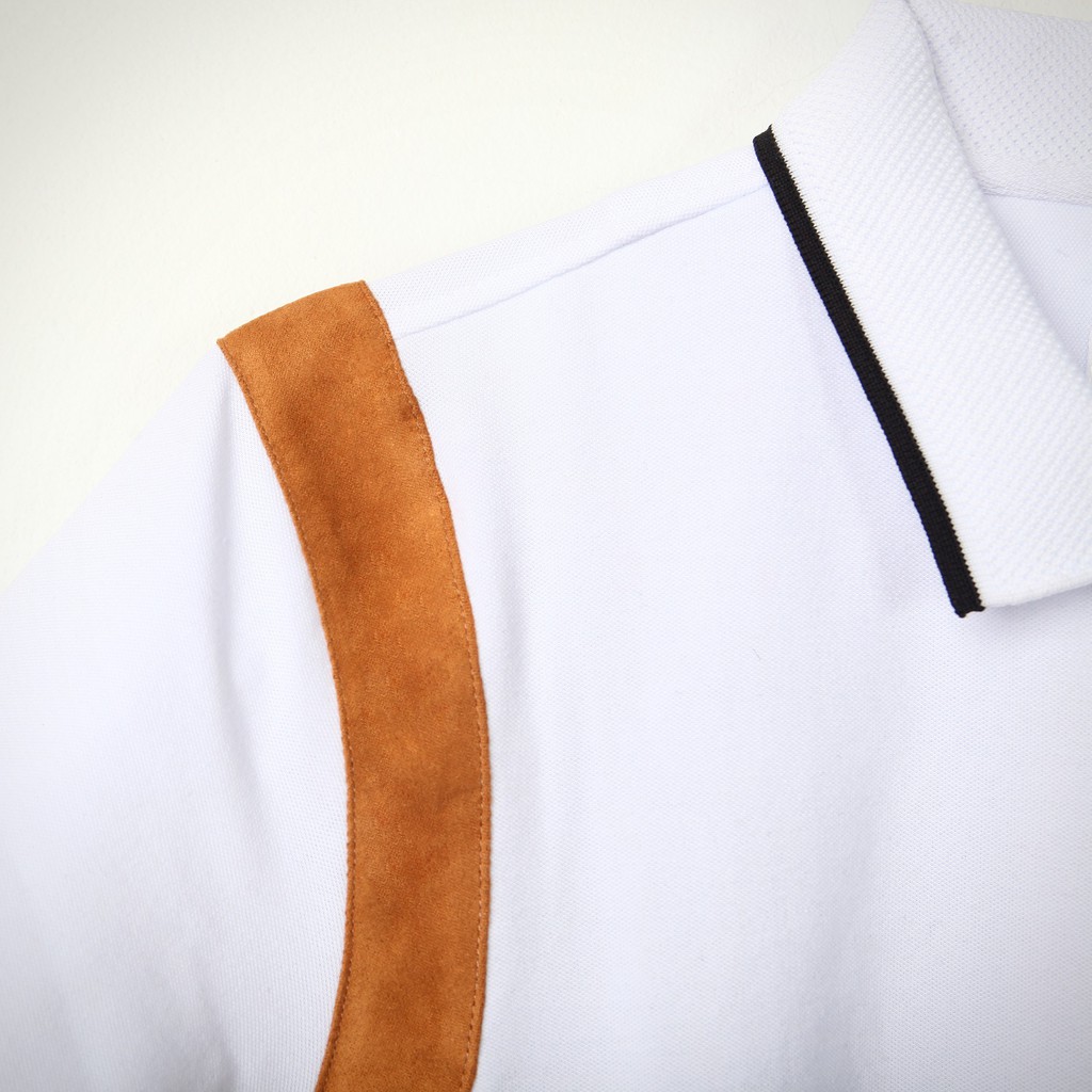 Áo polo nam Teddy phối da lộn Galvin chất cá sấu co giãn phong cách PLS12 | BigBuy360 - bigbuy360.vn