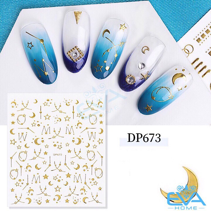 Sticker 3D Dán Móng Và Trang Điểm Lấp Lánh Phong Cách KiraKira