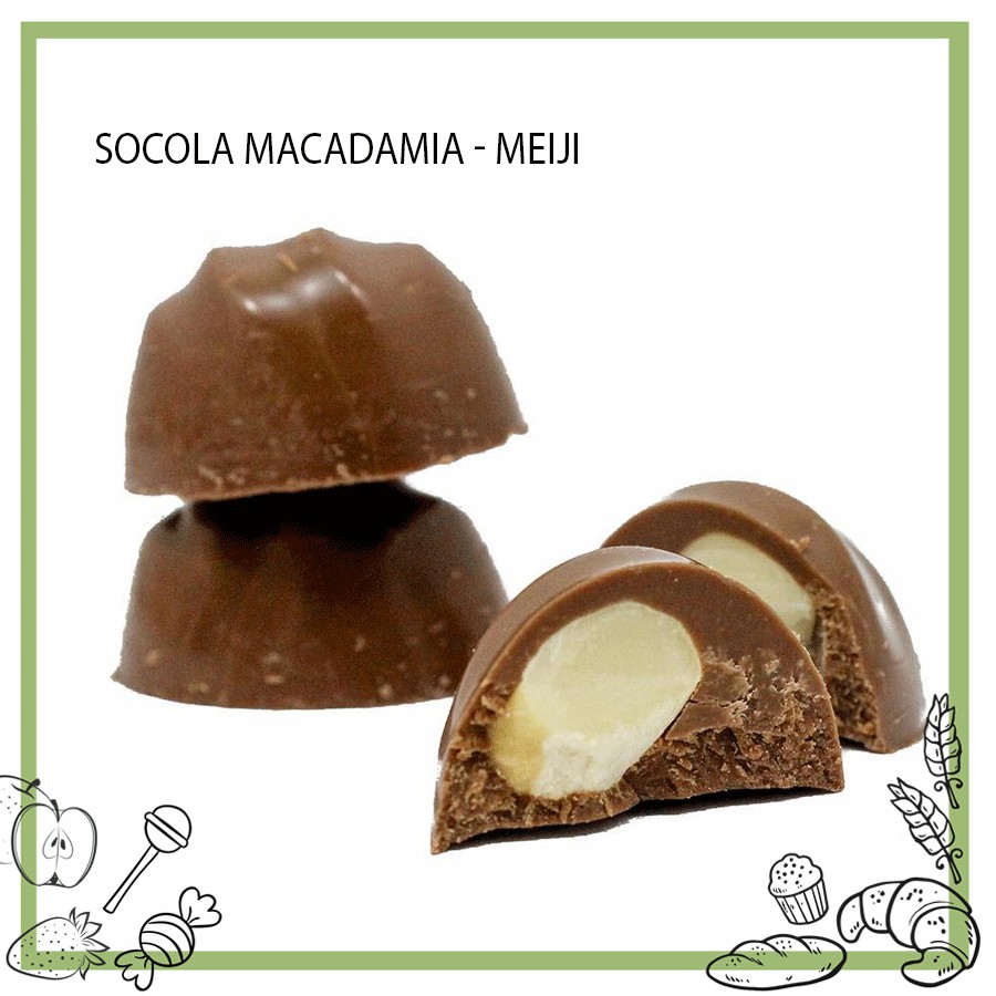 [ĂN SOCOLA TẶNG KITKAT] Socola nhân Macadamia. Meiji 64g - 4902777006284