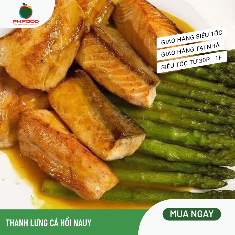 [Chỉ giao HN] - Thanh Lưng Cá Hồi NaUy Cắt Shushi Túi 1Kg Nạc Không Xương