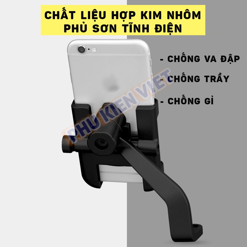 Giá đỡ điện thoại xe máy c2 chống rung , chống cướp chắc chắn bảo hành 6 tháng - Orio