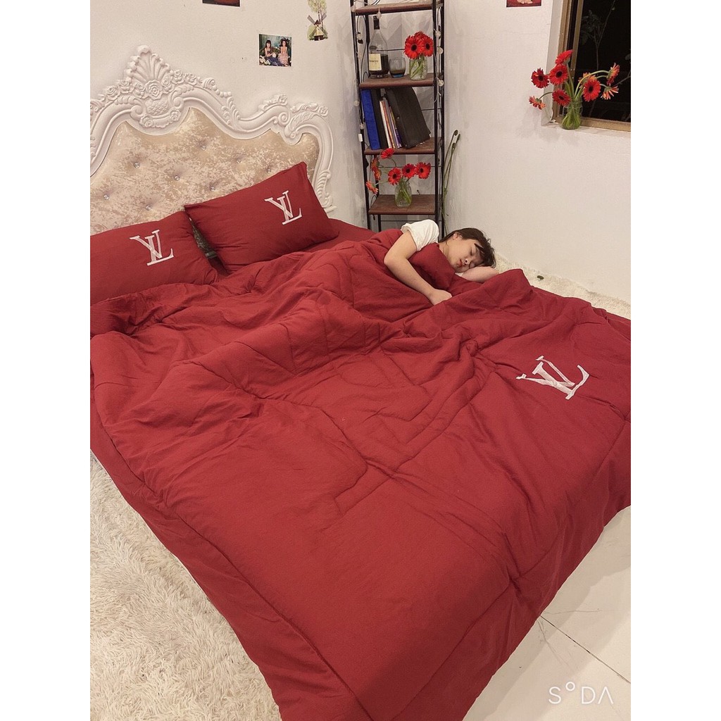 Bộ Chăn Ga Gối Cotton Đũi Thương Hiệu Cao Cấp 5 Món | BigBuy360 - bigbuy360.vn
