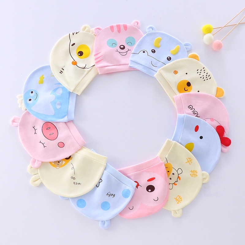 Mũ cotton chất đẹp cho bé sơ sinh (Mũ tai mèo)