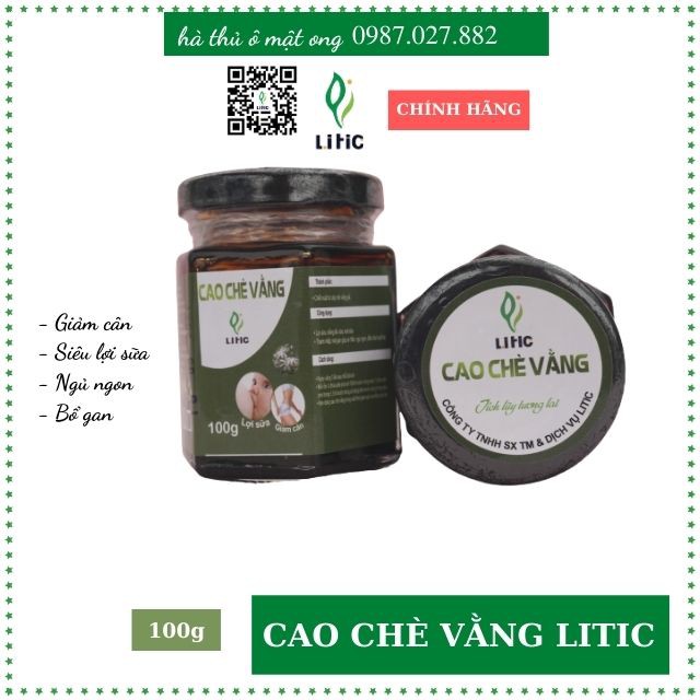 Cao chè vằng LITIC 100g giảm cân, lợi sữa, giúp ngủ ngon, ổn định huyết áp, mát gan, thơm sữa LTCCV126