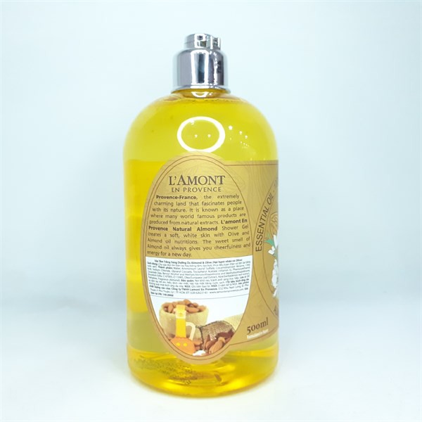 Sữa tắm trắng sáng dưỡng da Lamont En Provence Shower Gel Almond & Olive/ Mimosoa/ Rose 500ml