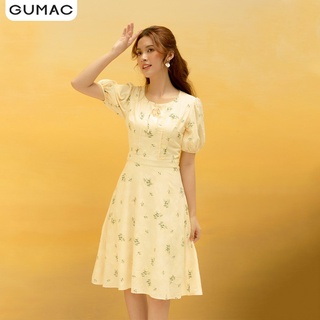 Đầm hoa tay phồng chun DA1090 GUMAC