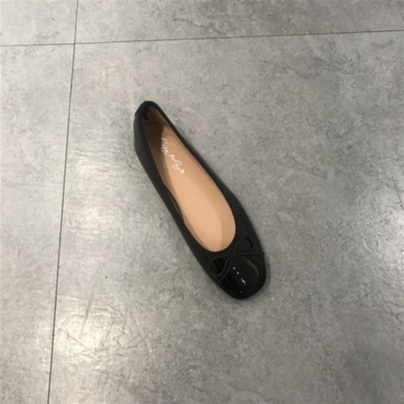 Giầy búp bê có nơ 3 màu đen đỏ kem trẻ trung kiểu thời trang Hàn Quốc xinh xắn êm chân Ulzzangshop520