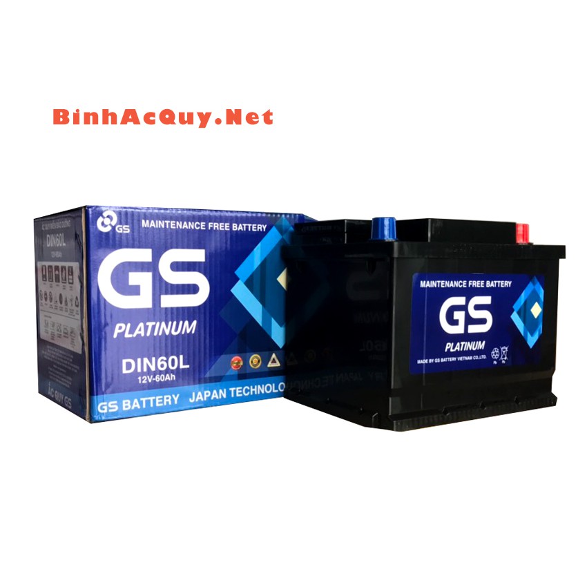 BÌNH ẮC QUY GS MF DIN60L (12V - 60AH)