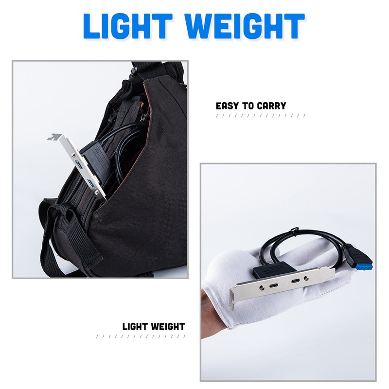 Cáp Mở Rộng Usb C 3.1 Sang 20-pin 2 Cổng Type-C Cho Máy Tính | BigBuy360 - bigbuy360.vn