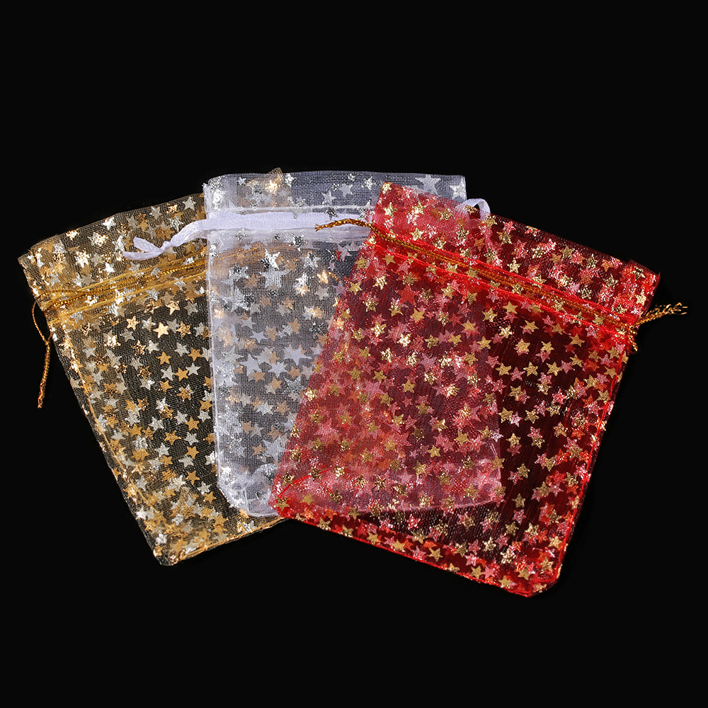 Set 100 Túi Dây Rút 9x12cm 3 Màu Dễ Thương